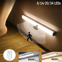 Luz Nocturna LED Sin Cable Con Sensor De Movimiento Para Armario Cocina Pasillo Dormitorio Luz Inteligente Recargable USB - details 0