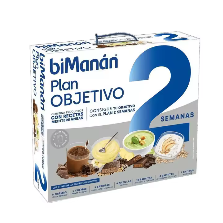 biManán | Pack Alimenticio de 2 Semanas con Batidos, Cremas y Barritas – Incluye Coctelera y Variedad de Sabores - 1