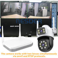 Cámara De Seguridad IP BESDER 15MP Wifi Exterior Con Pantalla Dual 10X Zoom Digital CCTV PTZ 8MP O-Kam pro Negro Y Gris - details 20