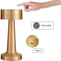 Barra de luz LED Retro, lámpara de mesa decorativa vintage, lámpara de mesa con sensor táctil, recargable por usb luz nocturna, regulable, para decoración de bar o resturante, 3 colores, Don Feliz - details 6