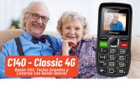 Funker C140 Classic 4G - Teléfono Móvil para Personas Mayores con Botón SOS - Teclas Grandes y Volumen Alto -USB-C - Bateria 1000mAh - Pantalla Grande de 1,8 Pulgadas - Fácil de Usar - details 0