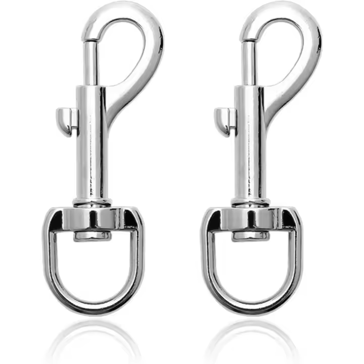 2 Hepillas de Metal Giratorias, Mosquetón, Collar de Perro - Accesorios Versátiles - 1