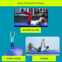 COLCHONETA PLEGABLE YOGA - GIMNASIA - FITNESS, MARCA MOZURU, MEDIDAS 180CM X 60CM X 5CM), MULTIFUNCIONAL Y ANTIDESLIZANTE COLOR NEGRA INCLUYE PLAN DE ENTRENAMIENTO GRATUITO - details 2