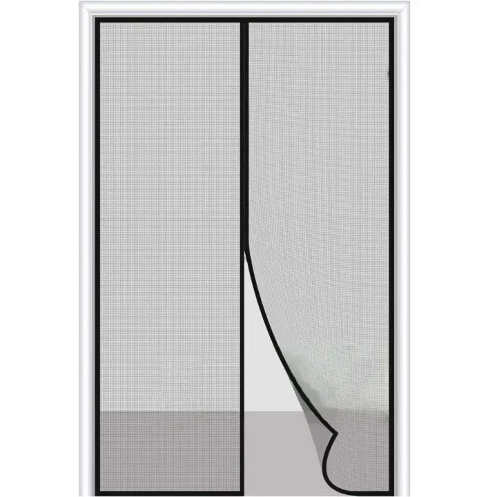 Curtain Antisiquetas Magnéticas De Malla Negra 6 Pares De Marcaje + 7 Pares De Hebilla Magnética Tipo Antisiquetas Para Puerta - 1