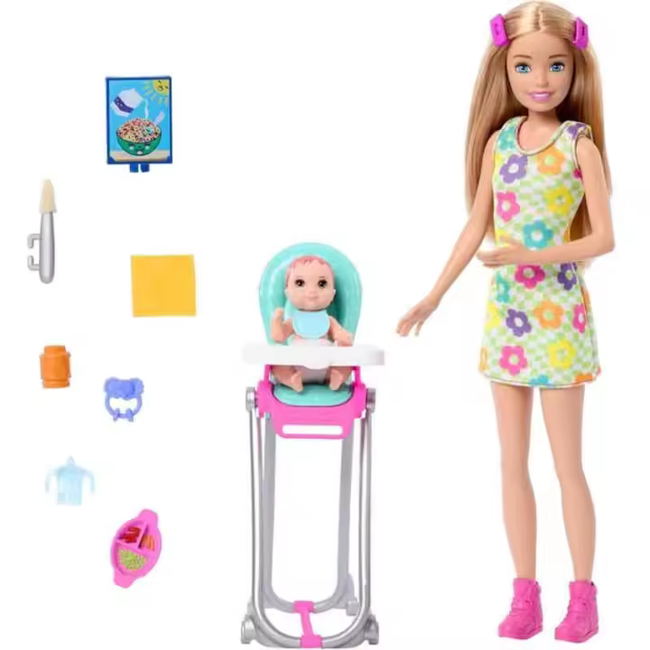 Barbie Skipper Niñera con Trona y Bebé (Mattel HTK35) Mattel - 1