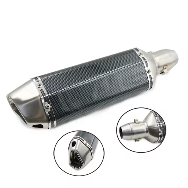 Silenciador De Moto De Fibra De Carbono 51mm Escape Ak Exhaust Universal Para CB400 Ninja250 MT09 Z800 Con Killer De DB - 1