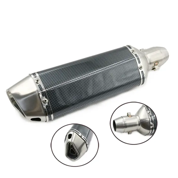 Silenciador De Moto De Fibra De Carbono 51mm Escape Ak Exhaust Universal Para CB400 Ninja250 MT09 Z800 Con Killer De DB - 1