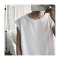 Camiseta De Hombre Sin Mangas De Color Sólido Casual Con Cuello Redondo Absorbente De Sudor Para Deporte En Verano - details 11