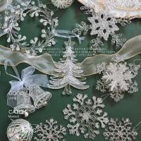 Adorno De Navidad De Acrílico Con Forma De Copo De Nieve Árbol De Navidad Campanas Estrella Decoración De Habitación Y Hogar - details 0