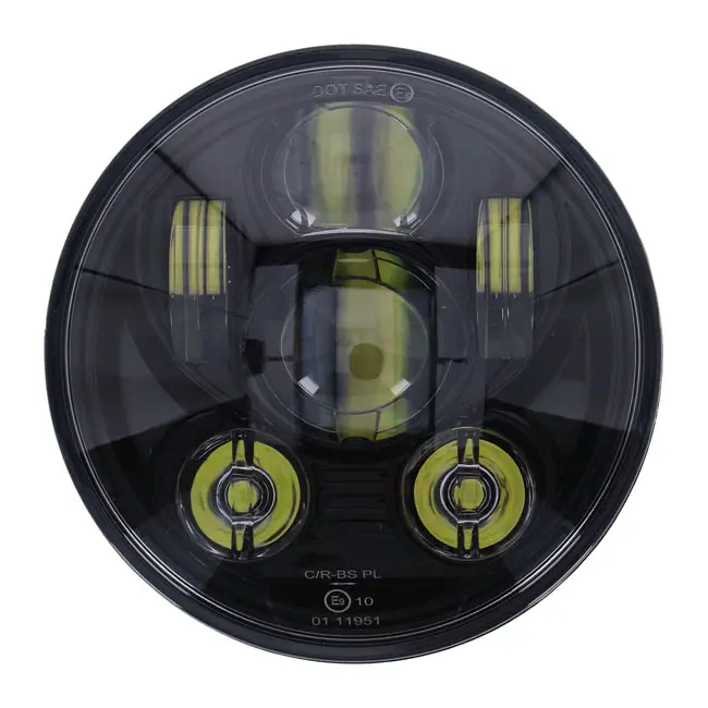 Faro delantero LED  de 5-3/4". Color negro. harley davisdon sportater y compatibles - 1