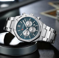 Reloj De Pulsera Curren 8440 Para Hombre Estilo Militar Y Negocios Cronógrafo De 6 Manos Calidad De Lujo Resistente Al Agua Acero Inoxidable Cristal De Zafiro - details 18