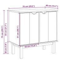 vidaXL Mueble de recibidor OTTA madera maciza de pino 75x40x75 cm - details 6