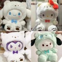 Muñeca De Peluche Sanrio 25Cm Kuromi Cinnamoroll Cross Dressing Hello Kitty My Melody Juguete De Dibujos Animados Regalos De Navidad - details 0