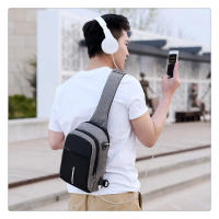 Bolsa De Hombro Pequeña Para Hombre Con Carga USB Impermeable Bolsa De Pecho Para Viaje Estilo Business Material Oxford - details 7