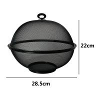 - Frutero de Mesa Rejilla con Tapa Metal Redondo Para Conservar Frutas Frescas - details 1