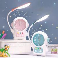 Lámpara De Escritorio Astronauta Con Reloj De Luz Alumbrado Calefactor Para Niños Decoración De Hogar Luz Nocturna Para Lectura - details 3