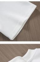 Camiseta De Algodón Puro Blanco GSM 500/300g De Gran Resistencia Cuello Redondo Manga Corta Tees De Tres Agujas Para Hombre - details 13