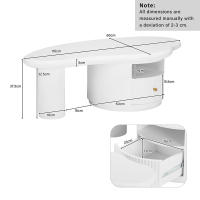 Mesa de Centro irregular en forma de NubeL 110 cm, A 60 cm, A 37,5 cm, tablero de MDF con 1 caja que incluye el cojeo de campo, Mesa de Centro Creative - details 6