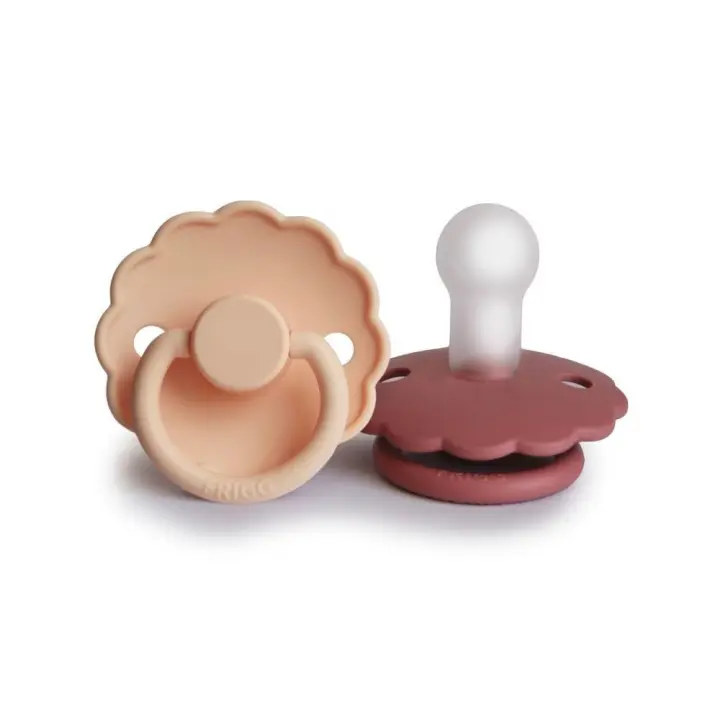 Frigg Chupetes de Silicona Daisy Cream/Blush 0m - Diseño Elegante y Seguro - 1