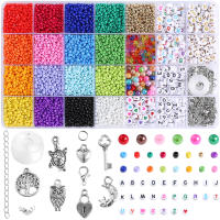Kit De Letras De Arroz 3mm Para Crear Pulseras Y Collares De Verano Joyería DIY Regalos De Navidad Hecho Por Mano Sin Metales - details 0