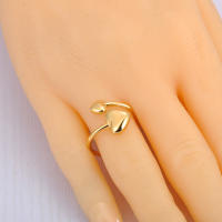 Anillo Ajustable Romántico De Doble Corazón Para Mujer Lokaer En Acero Inoxidable Color Oro Resistente Al Rust Never Descolora Joyería Chic Para El Día - details 7