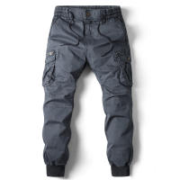 Pantalones De Cargo Para Hombre Casual Algodón Talla Medio Estilo Militar Táctico Full Length Con Bolsillos Pantalones Diarios - details 2