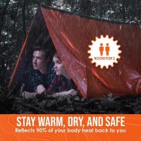 Sobrevivencia Tent Kit Para 1-2 Personas Refugio De Emergencia Impermeable Con Mylar Tube Sleeping Bag Y SOS Thermal Blanket Reutilizable Para Exterior - details 3
