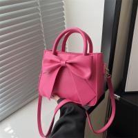 Bolso De Hombro Para Mujer De Cuero PU Sólido Bolso De Mochila Casual Para Comunicación Diaria Bolso De Correa Con Lazo Trendy - details 18
