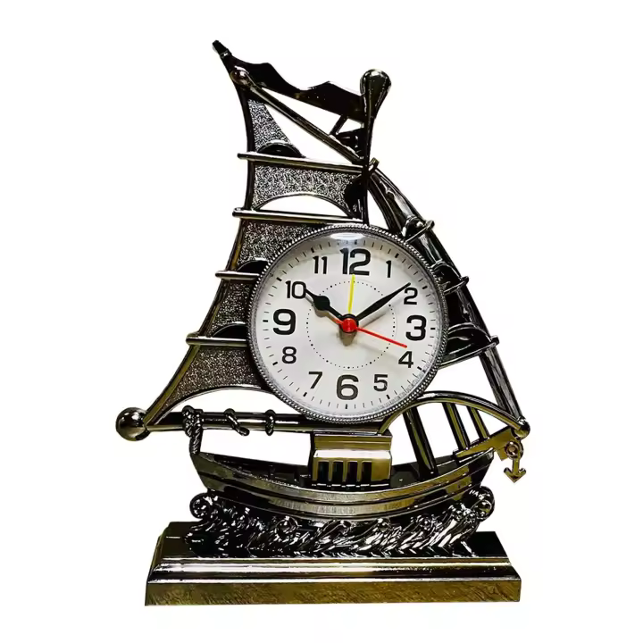 Reloj De Mesa Decorativo Con Figura De Navegación Reloj De Alarma Para Cocina Dormitorio Oficina Sala De Estar Adecuado Para Niños Estilo Retro - 1