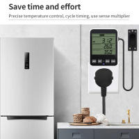 Controlador De Temperatura Humedad Digital Para El Hogar Con Sensor NTC Regulador De Calentamiento Humidificador Deshumidificador EU/US/FR/UK - details 4