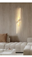 Lámpara De Pared Moderna Minimalista Creativa Con LED Para Dormitorio Sala De Estar Sofá TV Iluminación Ambiental Material Aluminio Negro - details 7