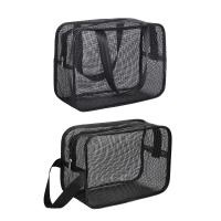 Bolsa De Baño Portátil Malla Almacenamiento De Maquillaje Y Toallitas Para Viajes Organizador Rectangular Ecológico De Nylon Y Malla - details 8