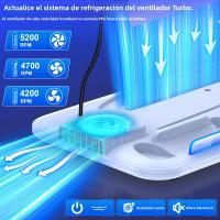DinoFire Estación De Enfriamiento Rápido Para PS5 Slim Disc/Digital Soporte Vertical Para Gamepad Compatible Con PlayStation 5 - details 1