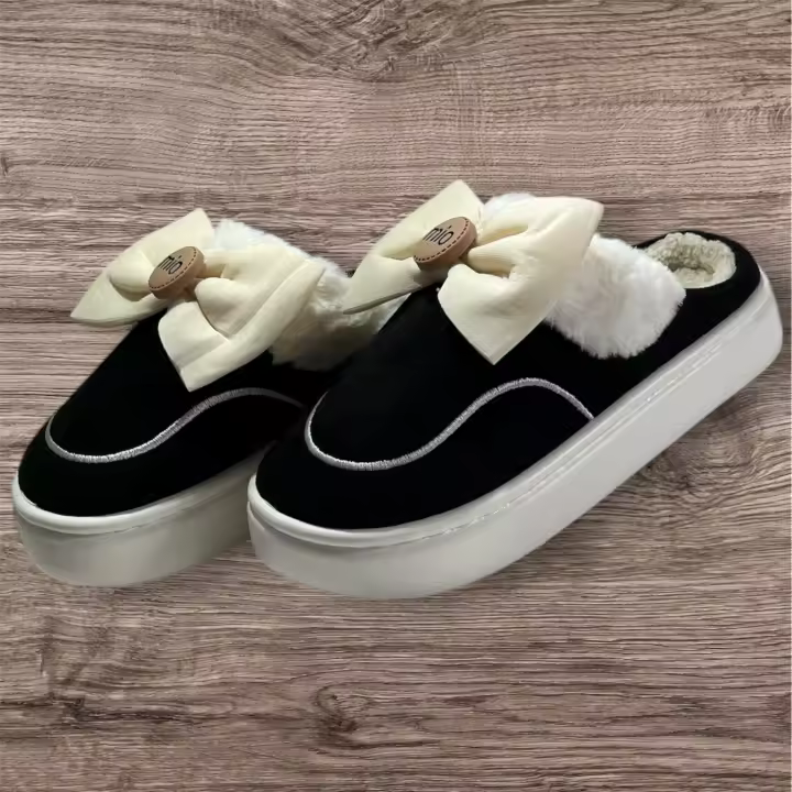 Zapatillas casa Zapatillas  mujer elegantes, cálidas y ligeras Comodidad incomparable Tacto suave Confort ligero Versatilidad Seguridad Invierno Toboganes de platforma Zapatos calidos de felpa  con punta abierta o cerrada, - 1