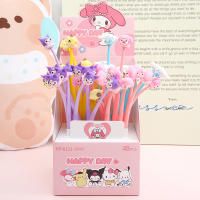 48Pcs/Box Bolígrafos De Silicona Adhesivos Suaves 0.5mm Sanrio Kuromi Melody Cinnamoroll Juguete De Descompresión Estación De Trabajo - details 0