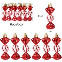 Piezas de Piruleta de Navidad, Colgantes de Bastón de Caramelo, Adornos de Bolas colgantes para Árbol de Navidad, decoraciones navideñas - details 2