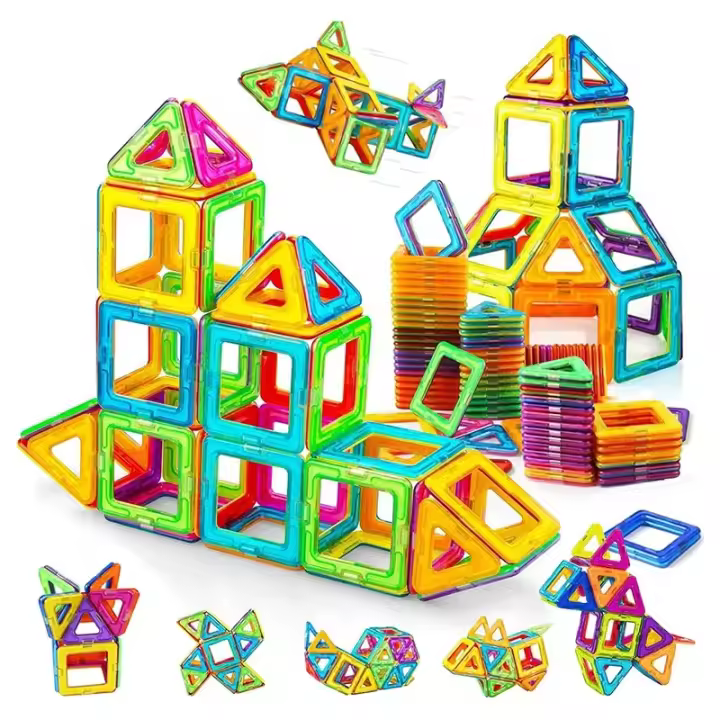 Juego De Construcción Magnético Para Niños Grande Tamaño Bloques Magnéticos De Diseñador Juguetes Educativos Montessori Regalos Para Niños De 3-6 Años - 1