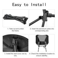 Folding Chair Ultralight Detachable Outdoor Portable Lightweight Chair Folding Extended Seat Fishing Camping Home BBQ Garden Hiking - details 5