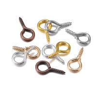 200pcs Agujas Para Ojos Pequeñas Y Miniatura Doradas Con Gancho Y Tornillo Herrajes Para Joyería DIY Accesorios Metálicos Para Creación De Joyas - details 1