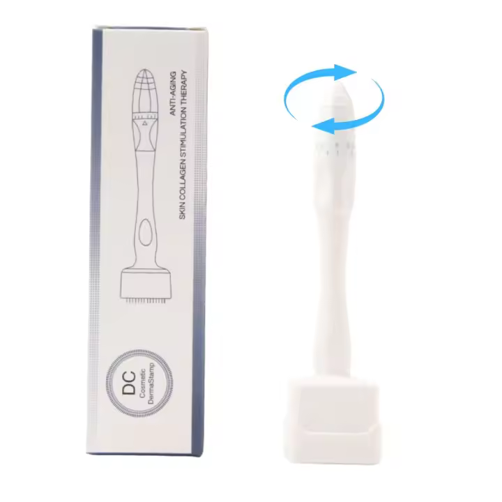 Derma Stamp De 140 Agujas Para El Cuidado De La Piel Herramienta De Crecimiento De Barba Y Pelo Para Hombres Y Mujeres Uso Doméstico Ajustable - 1
