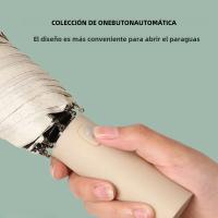 Paraguas Automático  12 De Tamaño Grande En Color Sólido Con Protección UV Y Luz Colapsable Para Sombrilla - details 4
