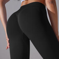 Leggings De Yoga Para Mujer Cintura Alta Levantamiento De Caderas Gimnasio Sin Costuras Pantalones De Deporte Fitness Running - details 16