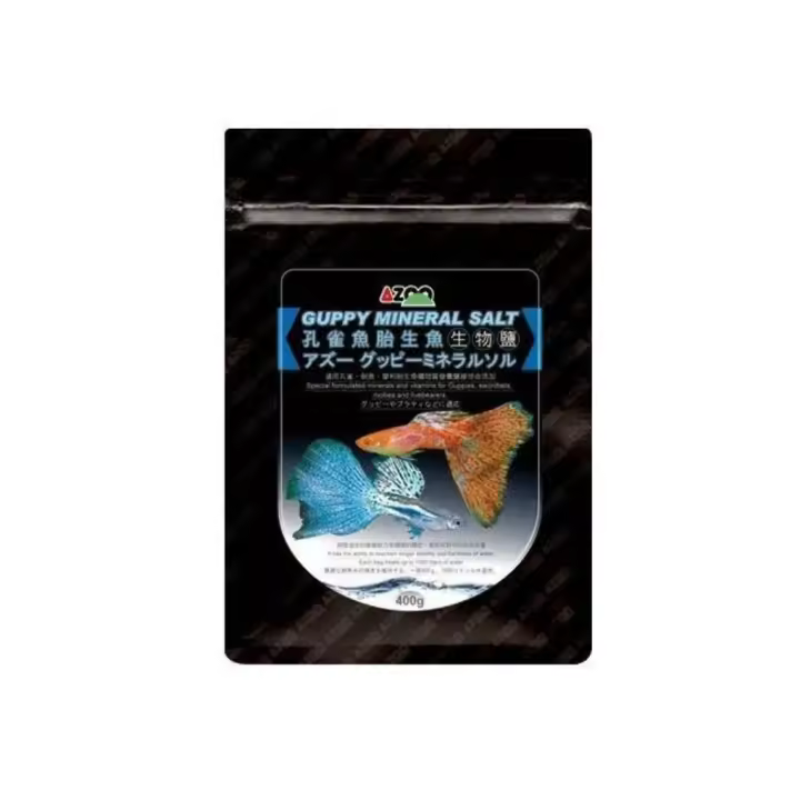 AZOO - Guppy Mineral Salt (400 gr) - Sal para Peces Ovovivíparos y Vivíparos - 1