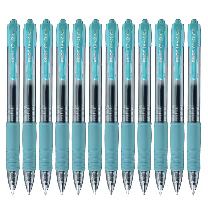 Pilot G2 07 Bolígrafo Retráctil Tinta de Gel Punta 0,7mm Recargable Color Azul Claro (Pack de 12 Uds.) - 1