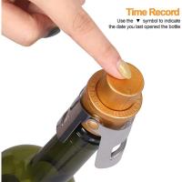 Tapa De Vino De Acero Inoxidable Para Botella Espumosa Champagne Con Bomba De Presión Integrada Y Sellado a Vacío Color Oro - details 2