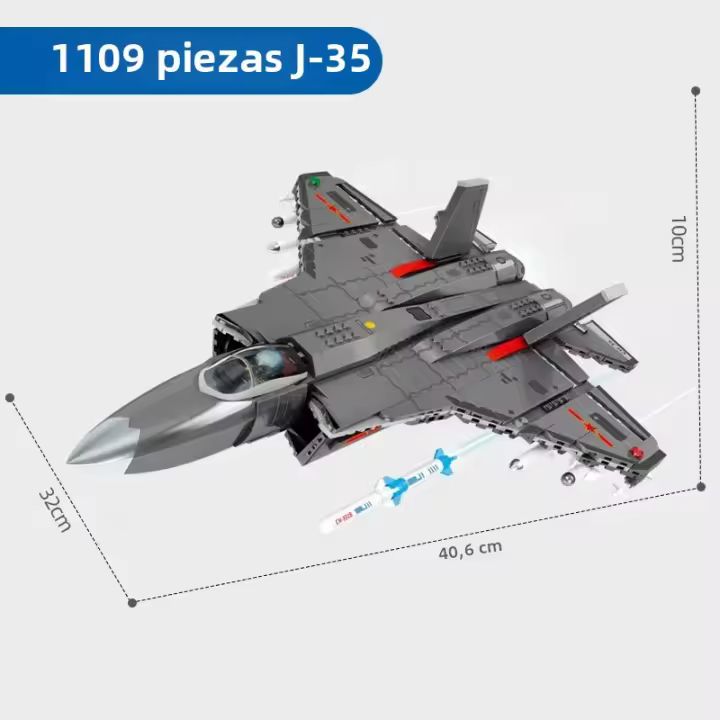 Modelo De Avión De Combate Militar En Bloques De Construcción Para Barco WW2 Juguetes Educativos Para Niños Con Soldados MOC Bloques Regalo Para Boys - 1