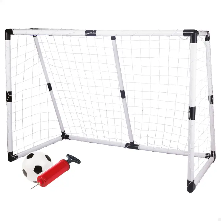 CB Sports Portería de fútbol para niños, 190x90x132 cm, Mini balón de fútbol, Incluye hinchador manual, Juegos para niños exterior, Juguete infantil niño, A partir de 3 años - 1