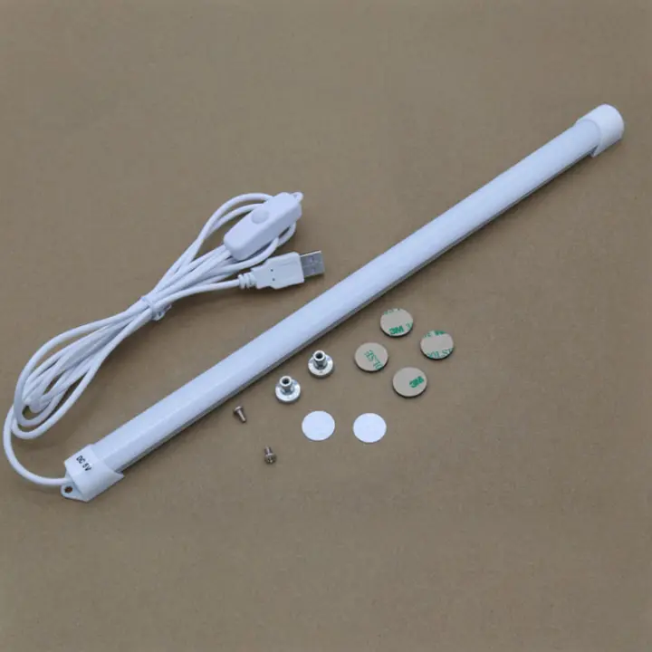 Luz De Noche LED USB Barra De Lámpara De Aluminio Para Encimera De Cocina Iluminación Interior conInterruptor Empuñadura 5V - 1