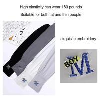 Guantes Largos De Hombre Con Mano Media Protección Solar Y UV Cubierta De Brazo Para Ciclismo Pesca Escalada Deporte M Letra Ice Cool - details 9