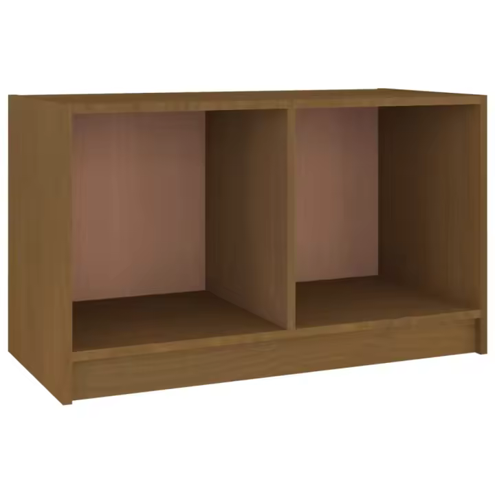 vidaXL Mueble de TV de madera maciza de pino miel 70x33x42 cm, Mueble de Salon, Mueble TV, Mueble TV salon, Mesa de TV, Mueble tele - 1